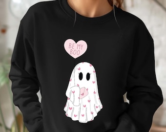 Be My Boo Sweatshirt, Ghost Sweatshirt, Valentines Day Hoodie, XOXO Sweater, Women Valentines Day Sweatshirt, Heart Sweatshirt, Love Ghost