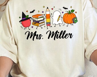 Halloween Teacher Shirt, Funny Teacher Shirt, Comfort Colors®  Spooky Teacher Shirt, Back to School Teacher Gift, Preschool Teacher Shirt