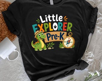Little Explorer Pre K Shirt, Preschool Shirt, Dinosaur Kids Shirt, First Day Of School Tee, Toddler Shirt, Back To School Outfit