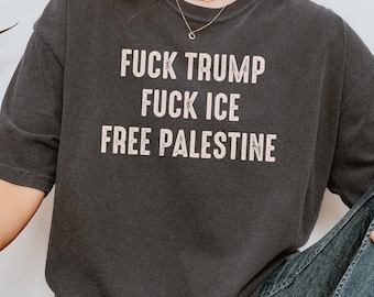 Camiseta o top corto cuadrado con colores cómodos, divertida camiseta anti Trump, protesta de activistas liberales de izquierda, derechos humanos.