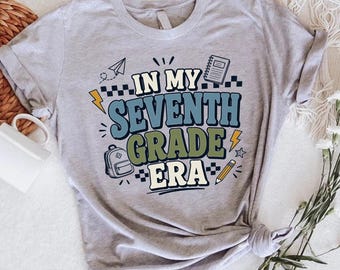 Seventh Grade Era Shirt, Middle School Student Tee, Back To School Shirt, 7th Grade Gift, School Spirit Shirt, Teen Girl Shirt