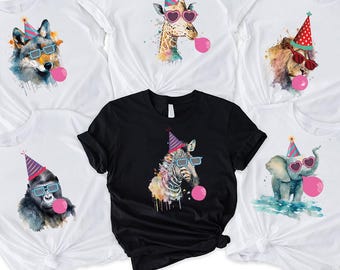 Party Animal Shirt, Zoo Birthday Party T-Shirt, Animals Birthday Tee, Safari Animals Birthday Party Shirt, Zoo Birthday, Wild birthday Shirt
