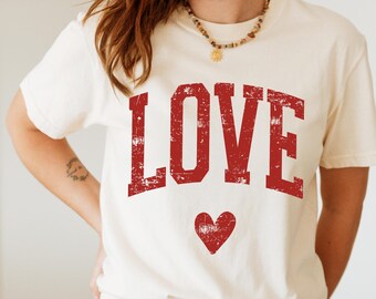 Comfort Colors® Love Read Heart Shirt, Honeymoon Shirt,Valentines Day Couple Shirt,Heart Disease Awareness Shirts,Womens Heart Health Shirt