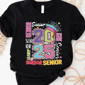 Senior 2025 Shirt, Graduation 2025 Shirt, Class Of 25 Shirt,Senior Retro T-Shirt,Graduation Gift, 2025 Seniors Shirt,2025 High School Shirts