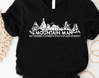 Mountain Man Disney T-Shirt, Attractions Ride Tee, Guys Disney Shirts, Disney Trip Tee, Vacation Shirt, Men's Disneyland Disneyworld Shirt