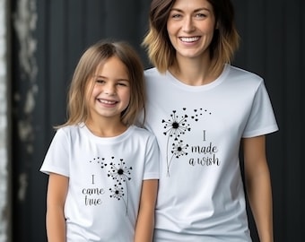 I Made A Wish T-Shirt,I Came True Shirts,Mommy and Me Shirts,Mom and Daughter Shirts, Mom And Baby Matching Shirt,Matching Mom Daughter Tee