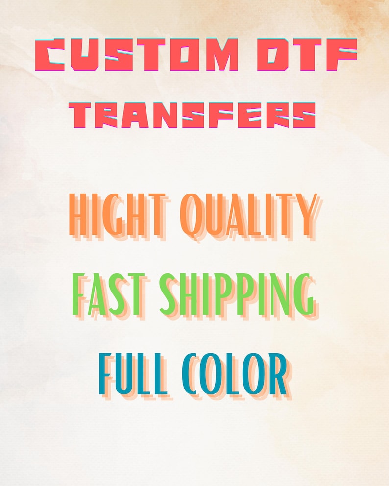 Impresión DTF al por mayor, impresión DTF personalizada a todo color, transferencia DTF, transferencias listas para prensar de alta calidad, transferencia térmica personalizada, impresión directa sobre película. imagen 1