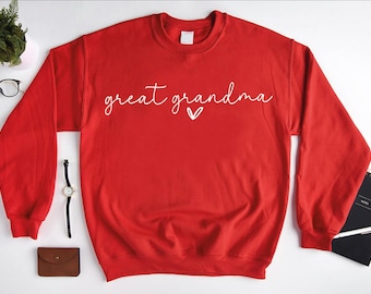 Grandma Sweatshirt, Great Grandma Gift, Mother's Day Gift Ideas, Gift For Nana, Grandmother Crewneck, Gigi Sweater, Birthday Mama Sweatshirt