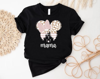 Leopard Mama And Mini T-Shirt, Disney Mama And Me Tee, Mothers Day Gifts, Minnie Mama And Daughter Shirts, Mothers Day Shirt, Gift For Mama