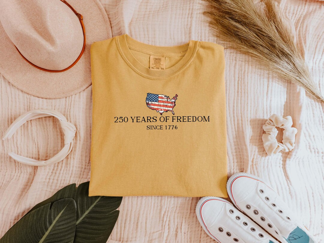 Comfort Colors® Retro Usa 250 Shirt,250 Years of Freedom American Shirt ...
