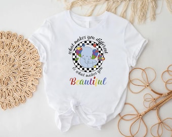 What Makes You Different is What Makes you Beautiful Toddler shirt,Autism Women Tee,Autism Teacher Shirt,Autism Mom Tee,Autism Awareness Tee