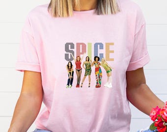 Vintage 90s Spice Girls T shirt, Spice Girls Shirt, Spice Girls Gift, Spice Tour Gift, Music Shirt for Girl, Gift for Fan, Gifts For Teenage