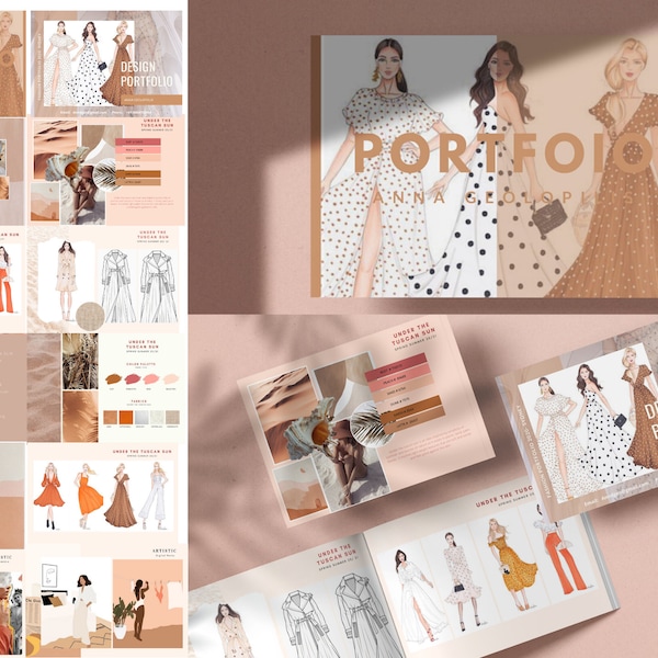 Mode-Design-Portfolio-Vorlage | Ziehen und ablegen | Herunterladbar