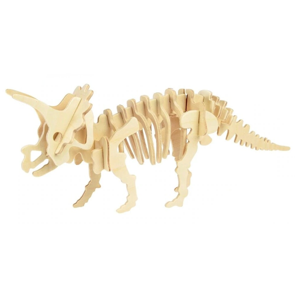 DIY Dinosaur Model Woodcraft Build Your Own Triceratops 3D Etsy