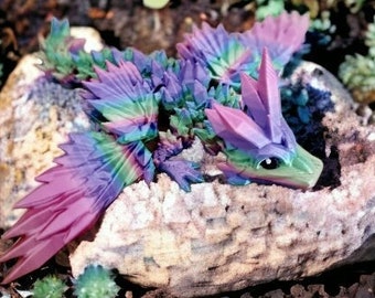 Baby Crystal Winged Dragon | Coloured Eyes