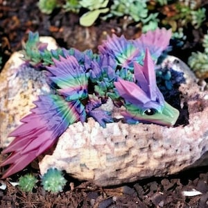 Baby Crystal Winged Dragon | Coloured Eyes