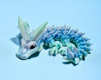 Bébé dragon de cristal | Yeux colorés