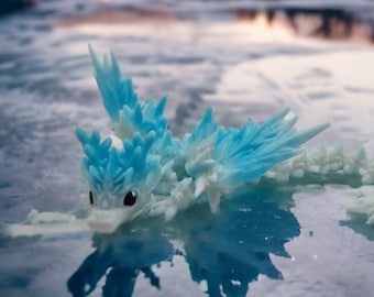 Baby Winter Winged Dragon | Coloured Eyes