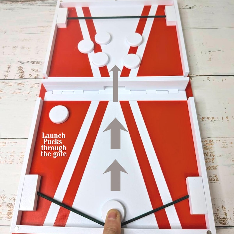 Sling Puck Book Board Game – Fold-Up Tabletop Game with Sling & Puck image 4