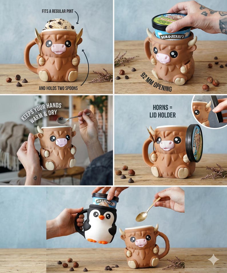 May include: A set of three ceramic mugs with a speckled, matte finish. The mugs are in shades of cream, light brown, and dark brown. Each mug has a simple, minimalist design, perfect for coffee or tea.