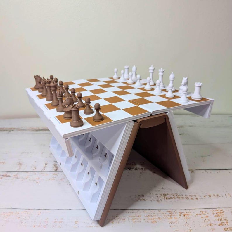 PlayBook Chess Game | Foldable Book Board Game | Portable Travel Chess Set image 2