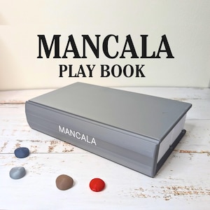 PlayBook Mancala Spiel | Faltbares Buch Brettspiel | Tragbares Reise Mancala Set Bild 1