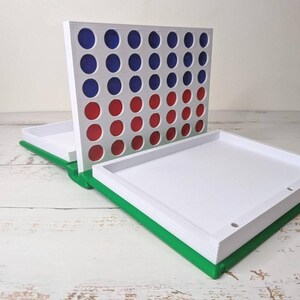 Four in a Row Game Book | Handmade Game Binder | Family Board Game | Travel Friendly Strategy Game | Unique Gift for Game Lovers image 3