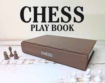PlayBook Schach-Spiel | Faltbares Buch Brettspiel | Tragbares Reise-Schachspiel