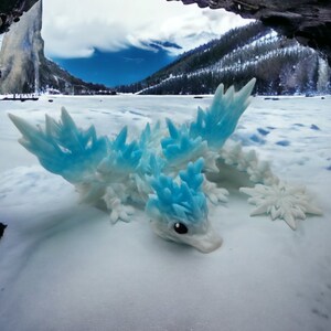 Baby Winter Winged Dragon | Coloured Eyes image 2