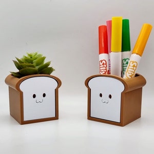 Kawaii Bread Planter Pot / Desk Organiser