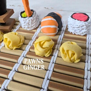 Sushi Chess Set | Japanese Food Chess Board | Unique Strategy Game Gift image 4