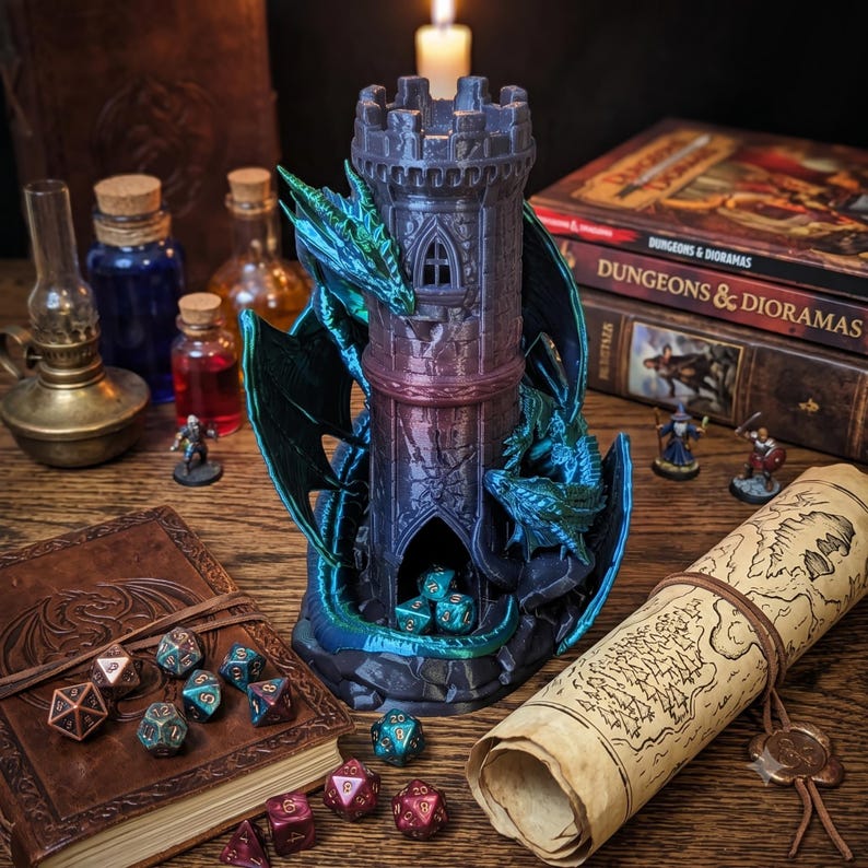 Torre de dados Twin Fate: Torre de dados de rol / Accesorio de dados de D&D imagen 1