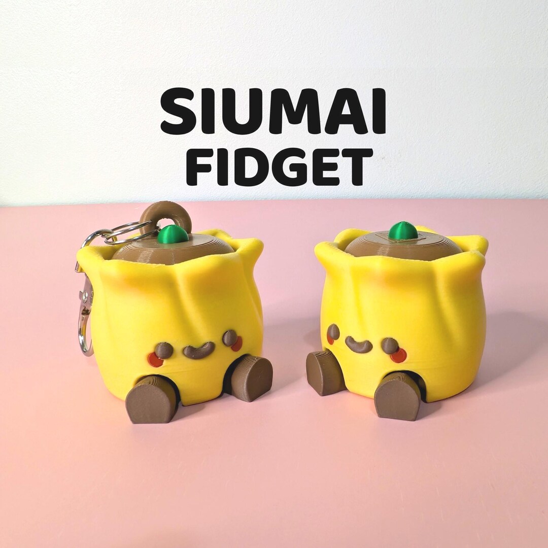 Kawaii Siumai Fidget Toy Keychain | Dim Sum Stress Relief | Cute Foodie ...