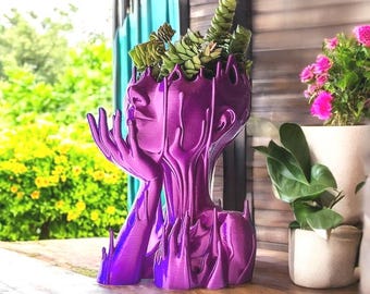 Melting Lady Planter - Unique Aesthetic Home Decor - Quirky Gift for Plant Lovers