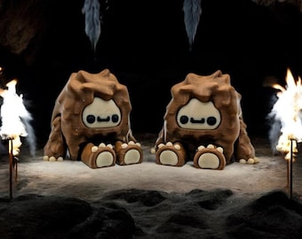 Lindo modelo Yeti Fidget, llavero PLA+ impreso en 3D