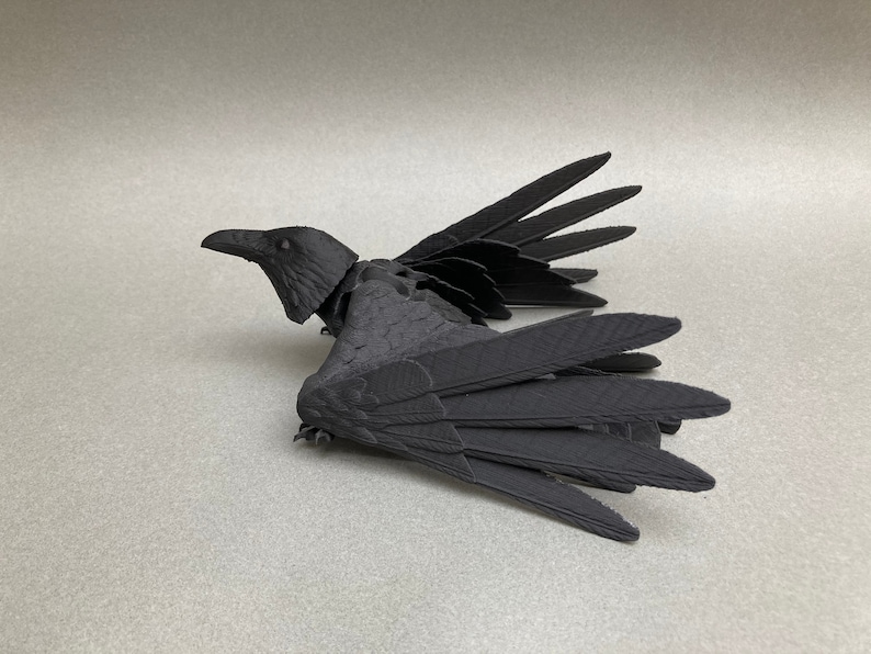 Flexi Raven Model with Skull Base image 2