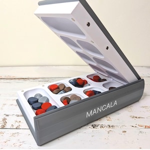 PlayBook Mancala Spiel | Faltbares Buch Brettspiel | Tragbares Reise Mancala Set Bild 5