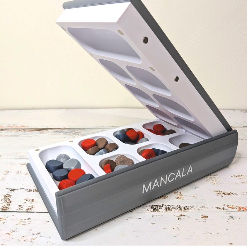 PlayBook Mancala Spiel | Faltbares Buch Brettspiel | Tragbares Reise Mancala Set Bild 5