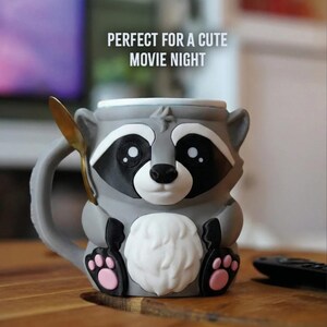 Raccoon Ice Cream Pint Holder Mug - Dessert Cozy image 6