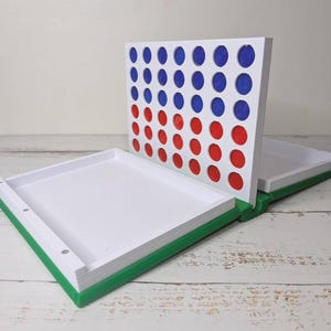 Four in a Row Game Book | Handmade Game Binder | Family Board Game | Travel Friendly Strategy Game | Unique Gift for Game Lovers image 2
