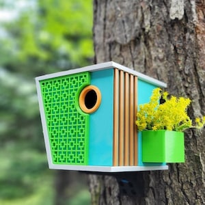 Mid Century Modern Bird house v2