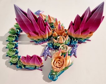 Rose Winged Crystal Dragon