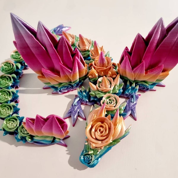 Rose Winged Crystal Dragon