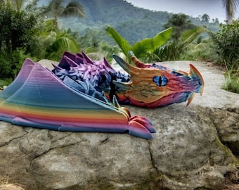 Flexi Dragon | Glass Coloured Eyes