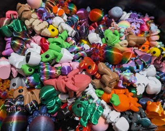 RANDOM Packs of Detailed Mini Fidgets | 1.5-2in | 3D Printed Mini Fidget Animals