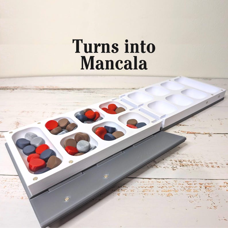 PlayBook Mancala Spiel | Faltbares Buch Brettspiel | Tragbares Reise Mancala Set Bild 3