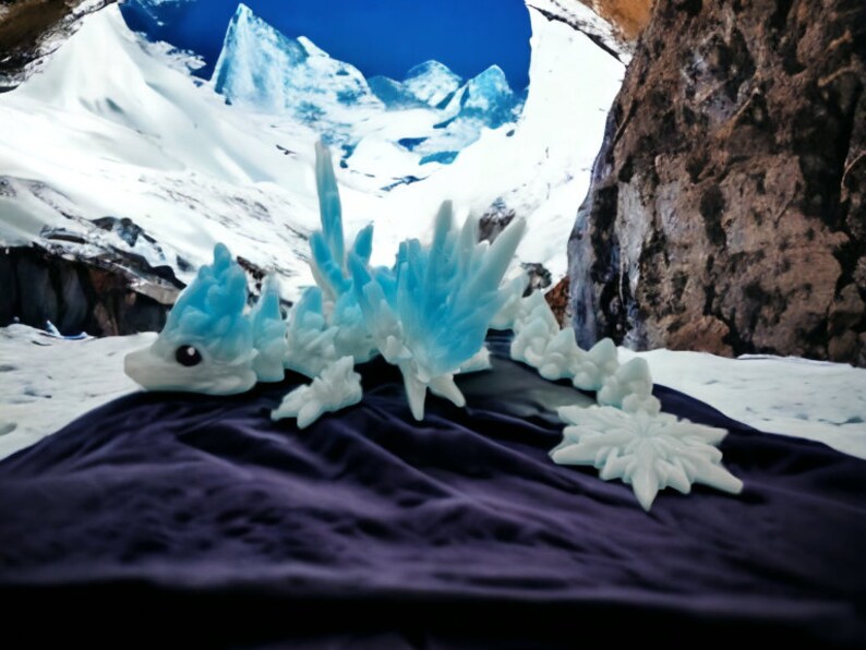 Baby Winter Winged Dragon | Coloured Eyes image 4