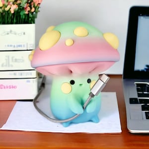 Kawaii Mushroom Cable Holder