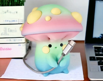 Kawaii Mushroom Cable Holder