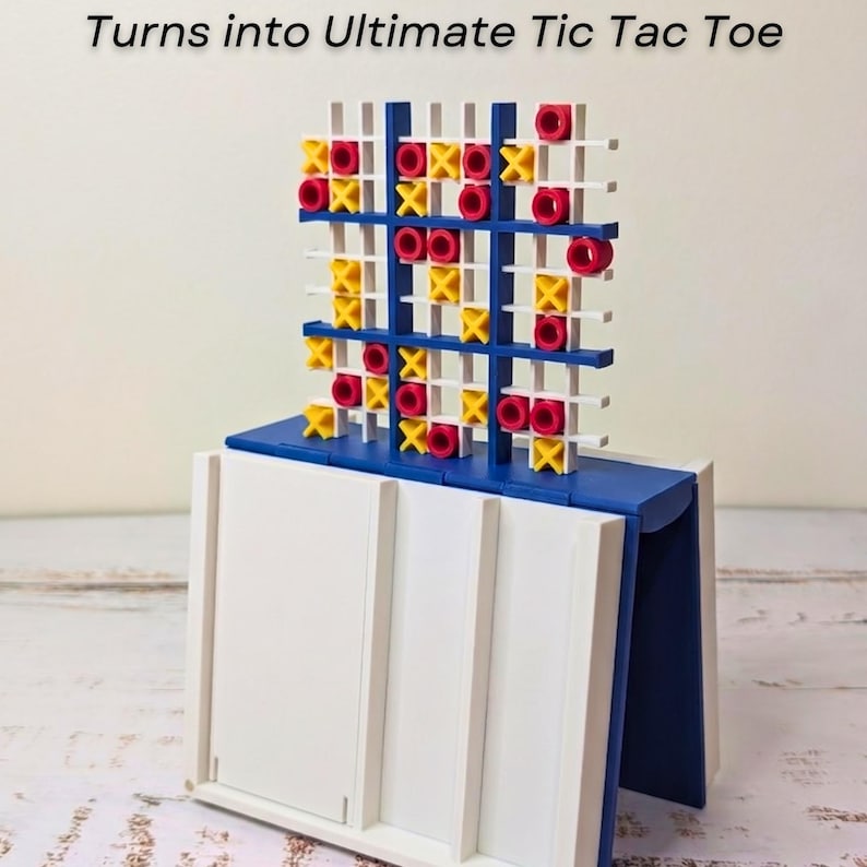 Ultimate Tic Tac Toe Transforming Book | Interactive Desk Accessory | Pop-Up Noughts and Crosses Display Collectible image 2